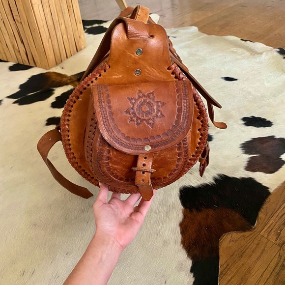 Genuine saddle leather weekender - Picture 3 of 3